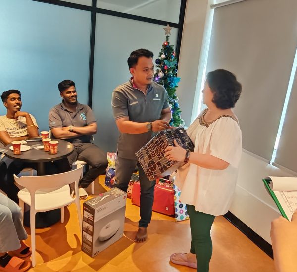 exchanging gifts within the team