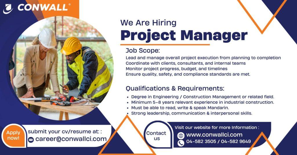 Conwall hiring Project Manager